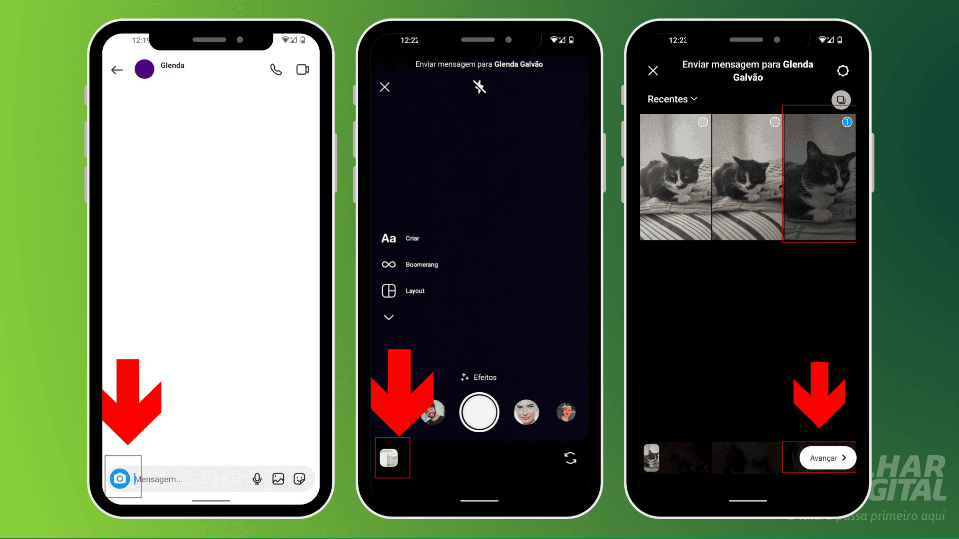 3 - como enviar foto de visualização única no instagram