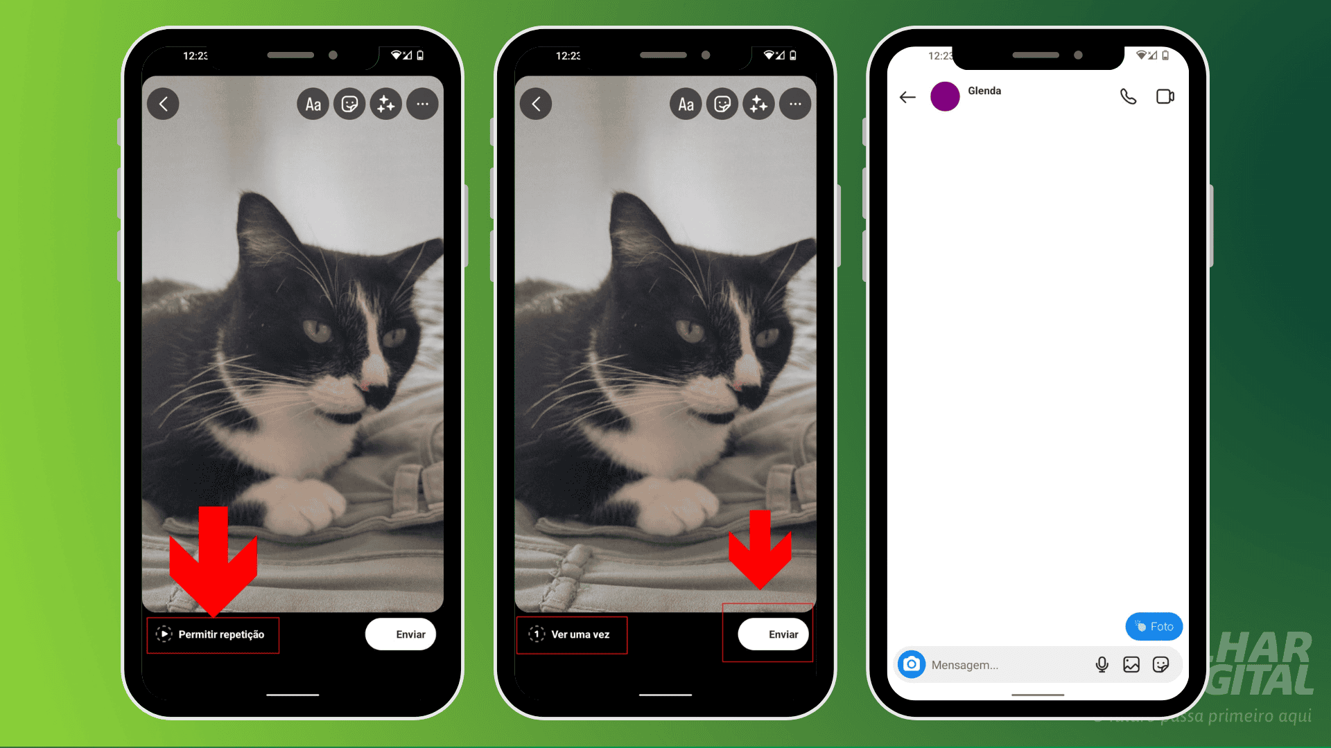 4 - como enviar foto de visualização única no instagram