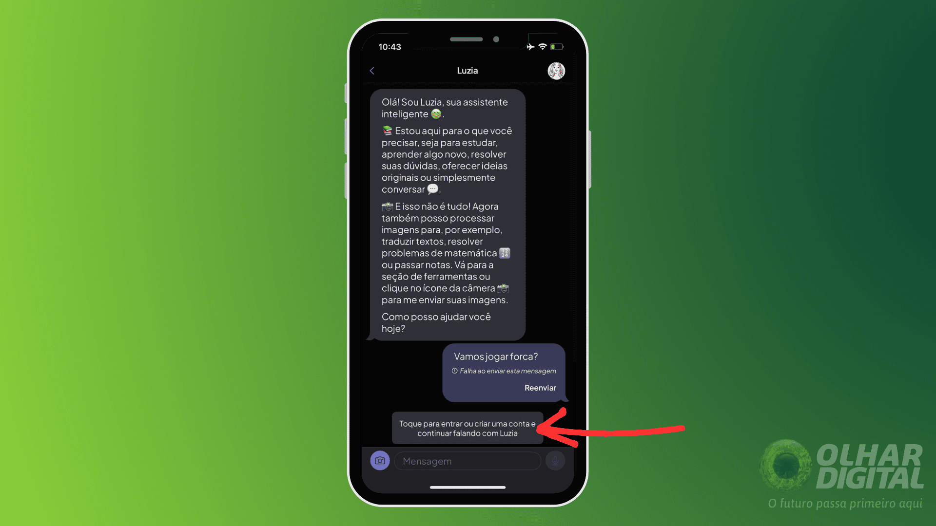 Como usar aplicativo LuzIA passo 6