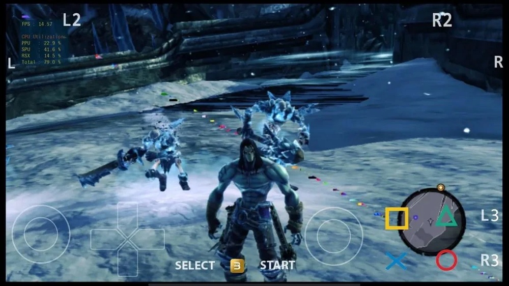 Captura de Darksiders 2 rodando no emulador de PS3 para Android