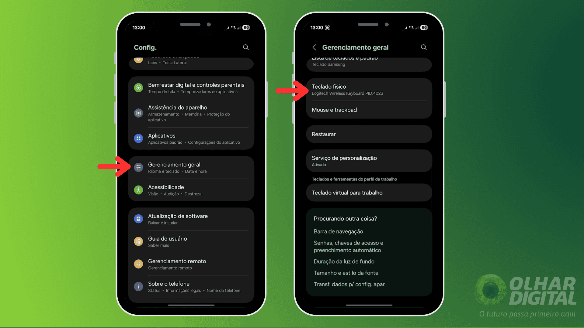 Como conectar mouse e teclado com USB no celular Android ou iPhone (iOS). Imagem: Reprodução/Olhar Digital