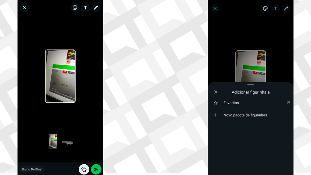 WhatsApp testa opção para salvar figurinhas sem ter que enviá-las (Imagem: Captura de tela/Bruno De Blasi/MARQS)