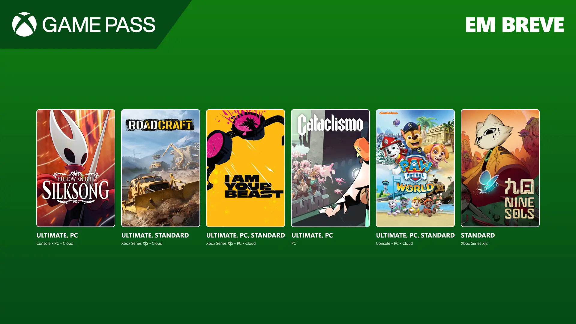 Xbox Game Pass de setembro