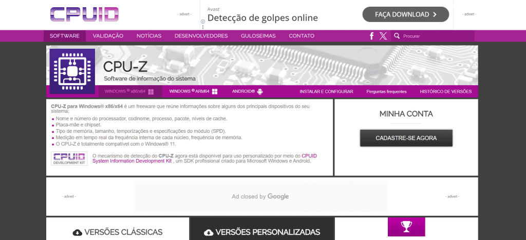 Captura de tela de app diagnóstico