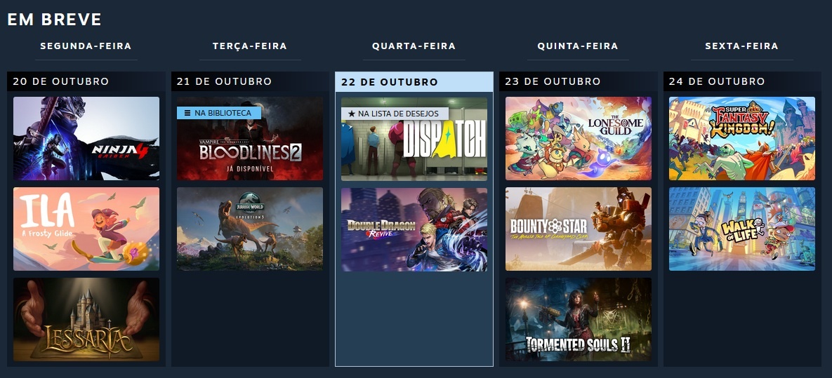 Steam ganha Calendário Pessoal para você acompanhar melhor lançamentos
