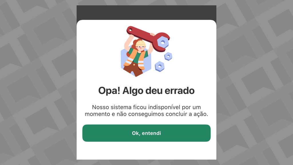 PicPay dá erro ao fazer login nesta segunda-feira (20) (Imagem: Captura de tela/Bruno De Blasi/MARQS)