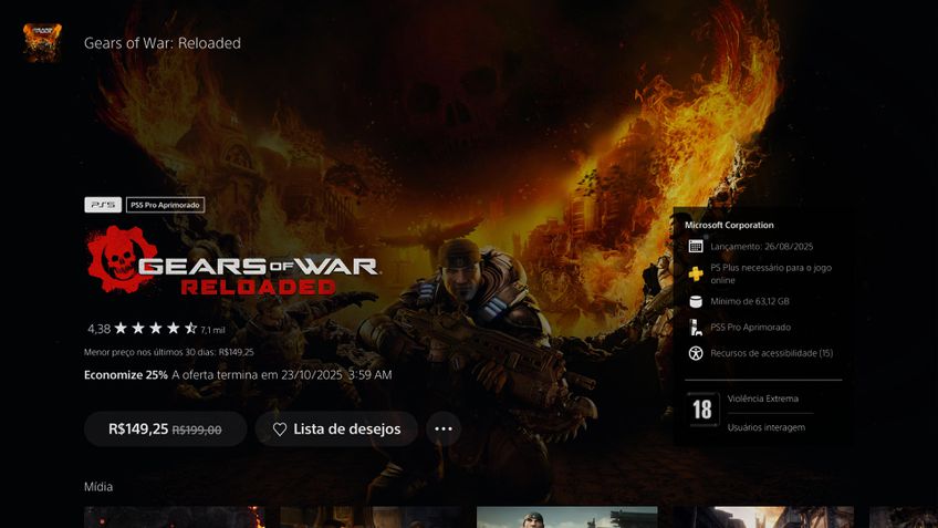 PS Store preços 30 dias