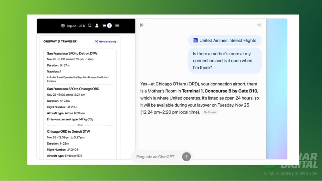 ChatGPT Atlas auxiliando o usuário a comparar preços e