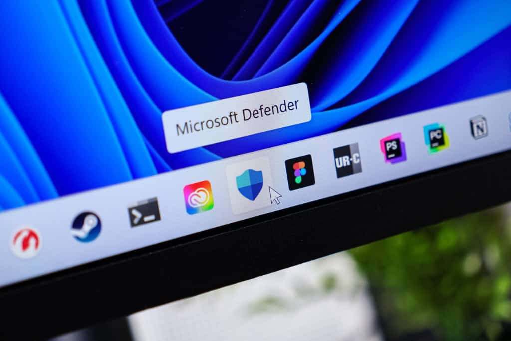 cone do aplicativo Microsoft Defender em uma interface do Windows