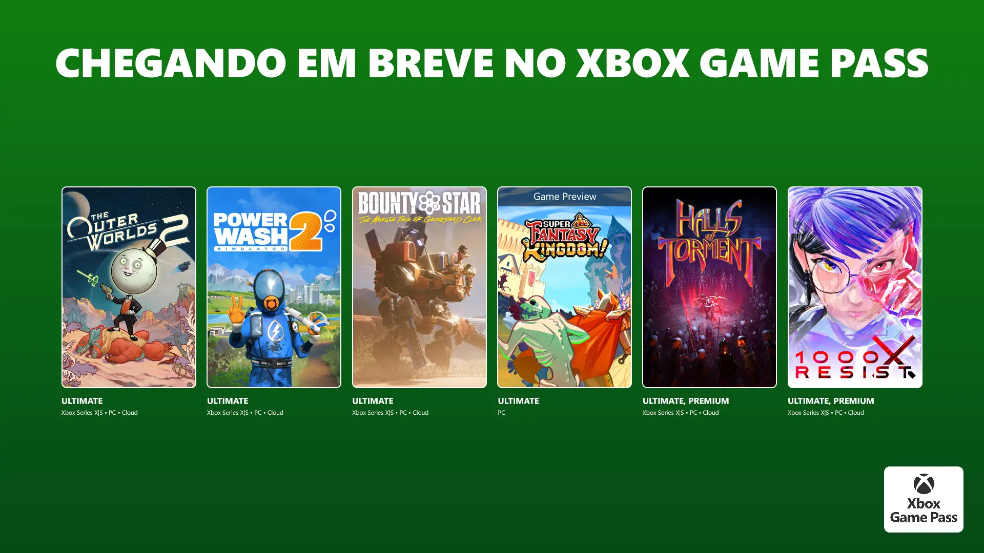 Xbox Game Pass outubro