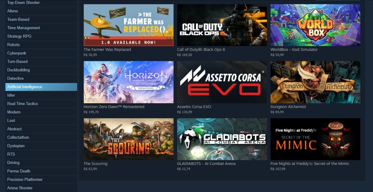 Para chefe da Epic, não faz sentido o Steam diferenciar games que usam IA