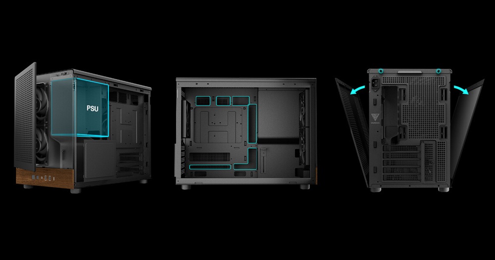 Detalhes do novo case compatível com conexões ocultas