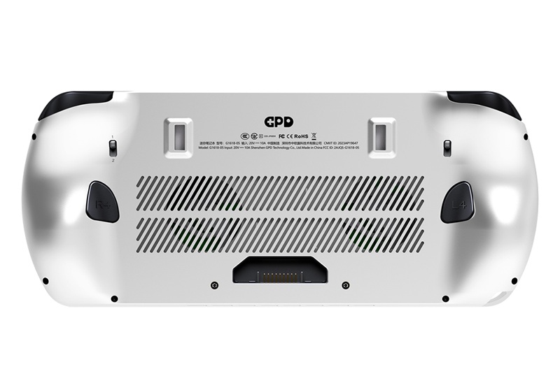 Parte de trás do GPD Win 5 em branco