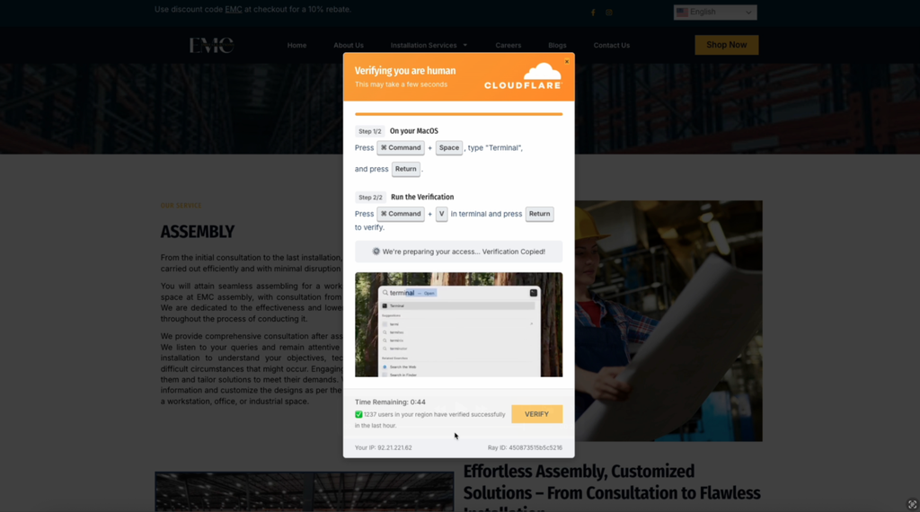 O avanço mais recente no malware ClickFix inclui vídeo com tutorial e capacidade de identificar o SO da vítima (Imagem: Push Security/Divulgação)