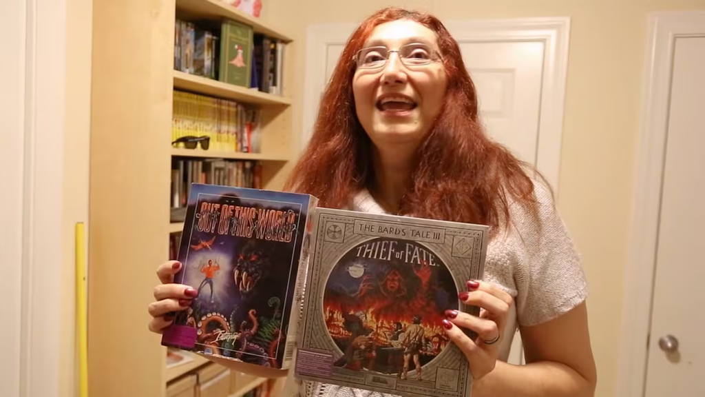 Heineman e jogos nos quais trabalhou: ela mesma define The Bard's Tale III como o jogo mais importante de sua carreira, levando-a a ser cabeça de estúdios da área (Imagem: X/Reprodução)