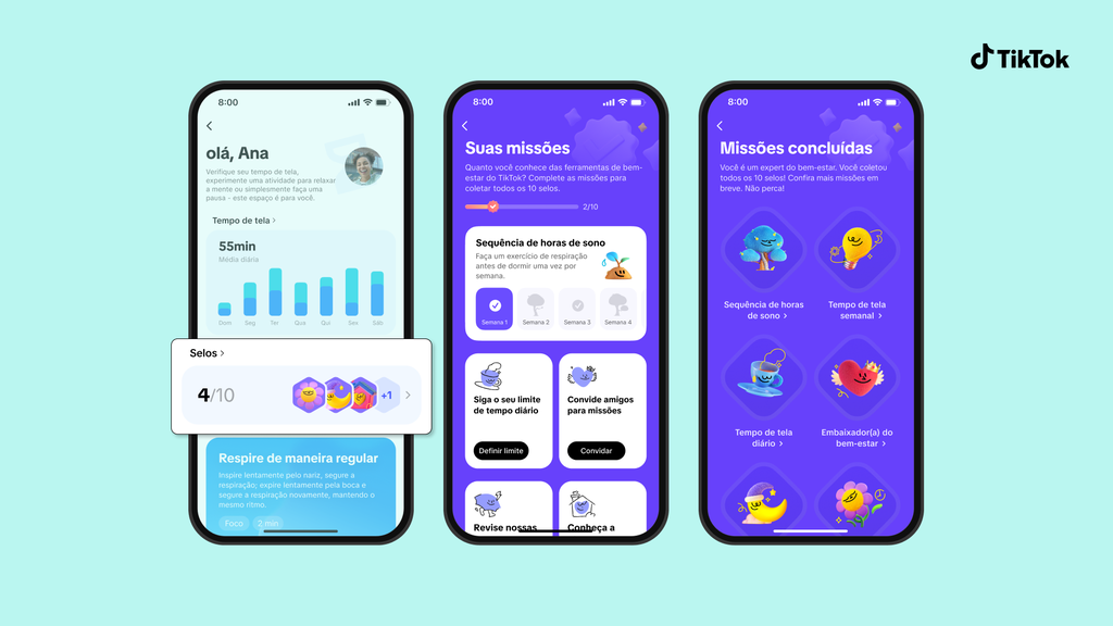 Missões de Bem-Estar no TikTok