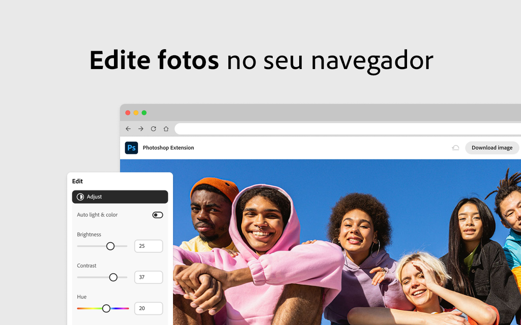 Extensão do Photoshop no Chrome