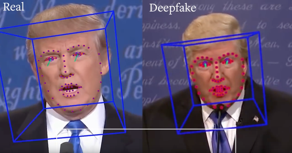 Os deepfakes usam inteligência artificial para replicar o resto de pessoas famosas ou profissionais de saúde, visando convencer usuários de informações falsas (Imagem: UC Berkeley)